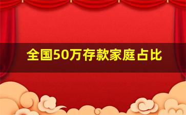 全国50万存款家庭占比