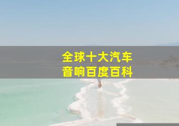 全球十大汽车音响百度百科