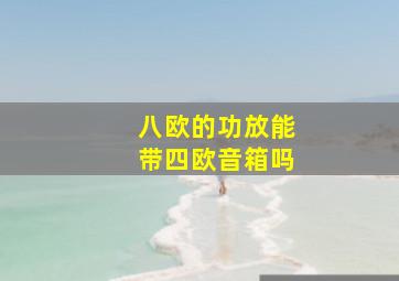 八欧的功放能带四欧音箱吗