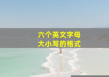 六个英文字母大小写的格式