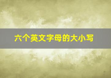 六个英文字母的大小写