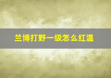 兰博打野一级怎么红温