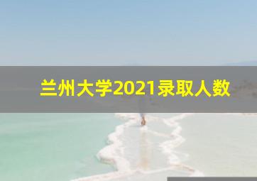 兰州大学2021录取人数