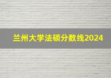 兰州大学法硕分数线2024