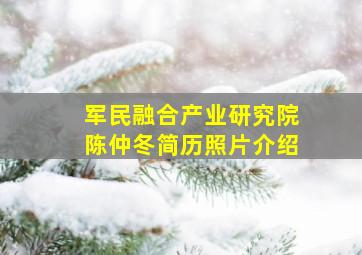 军民融合产业研究院陈仲冬简历照片介绍