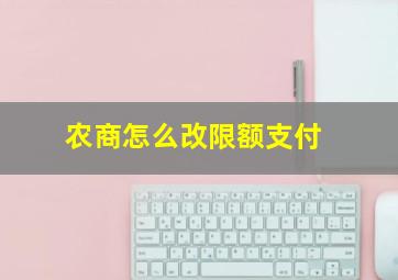 农商怎么改限额支付