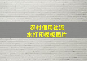 农村信用社流水打印模板图片