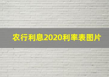 农行利息2020利率表图片