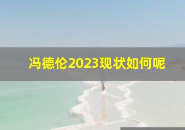 冯德伦2023现状如何呢