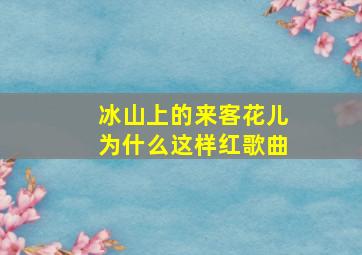 冰山上的来客花儿为什么这样红歌曲