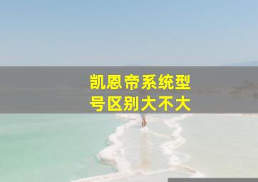 凯恩帝系统型号区别大不大