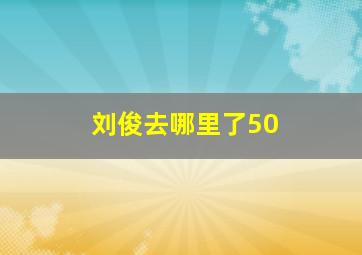 刘俊去哪里了50