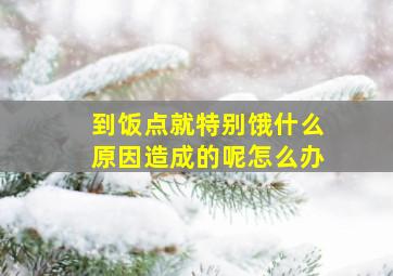 到饭点就特别饿什么原因造成的呢怎么办