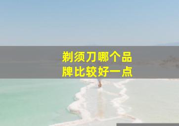 剃须刀哪个品牌比较好一点