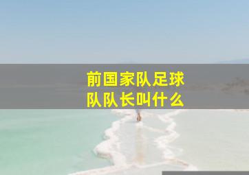 前国家队足球队队长叫什么