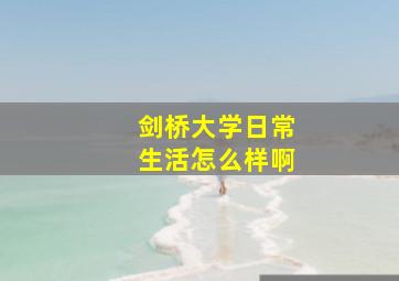 剑桥大学日常生活怎么样啊