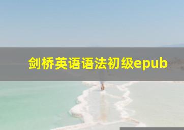 剑桥英语语法初级epub