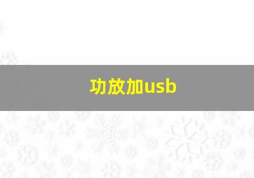 功放加usb