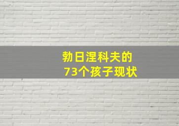 勃日涅科夫的73个孩子现状