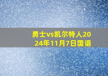 勇士vs凯尔特人2024年11月7日国语