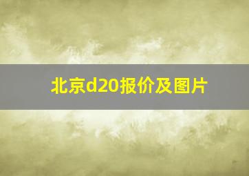 北京d20报价及图片