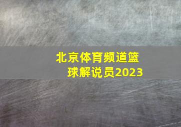 北京体育频道篮球解说员2023