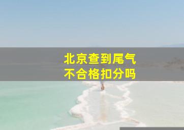 北京查到尾气不合格扣分吗