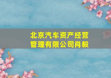 北京汽车资产经营管理有限公司肖毅