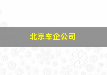 北京车企公司