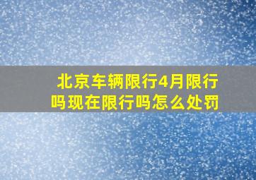 北京车辆限行4月限行吗现在限行吗怎么处罚