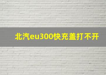 北汽eu300快充盖打不开