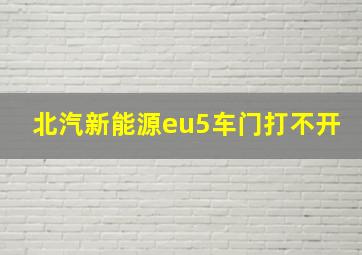 北汽新能源eu5车门打不开