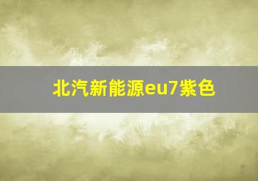 北汽新能源eu7紫色