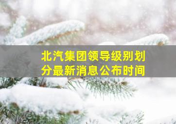 北汽集团领导级别划分最新消息公布时间