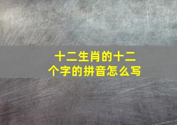 十二生肖的十二个字的拼音怎么写