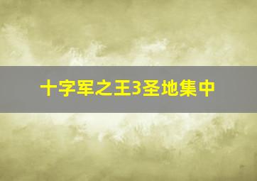 十字军之王3圣地集中