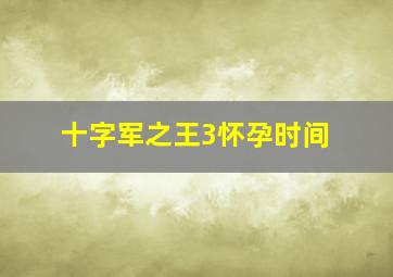 十字军之王3怀孕时间