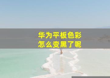 华为平板色彩怎么变黑了呢