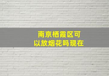 南京栖霞区可以放烟花吗现在