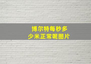 博尔特每秒多少米正常呢图片