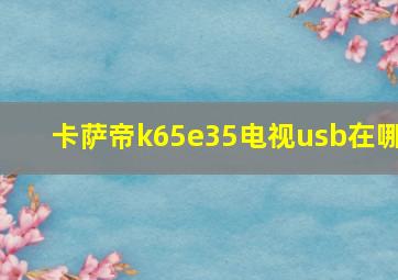 卡萨帝k65e35电视usb在哪