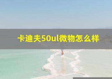 卡迪夫50ul微物怎么样