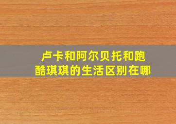 卢卡和阿尔贝托和跑酷琪琪的生活区别在哪