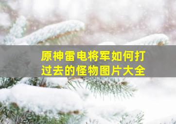 原神雷电将军如何打过去的怪物图片大全