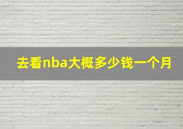 去看nba大概多少钱一个月