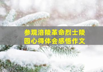 参观涪陵革命烈士陵园心得体会感悟作文