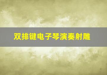 双排键电子琴演奏射雕