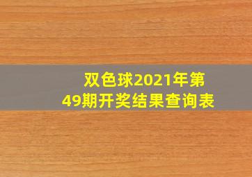 双色球2021年第49期开奖结果查询表