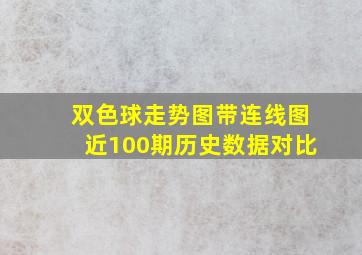 双色球走势图带连线图近100期历史数据对比