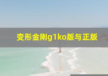 变形金刚g1ko版与正版